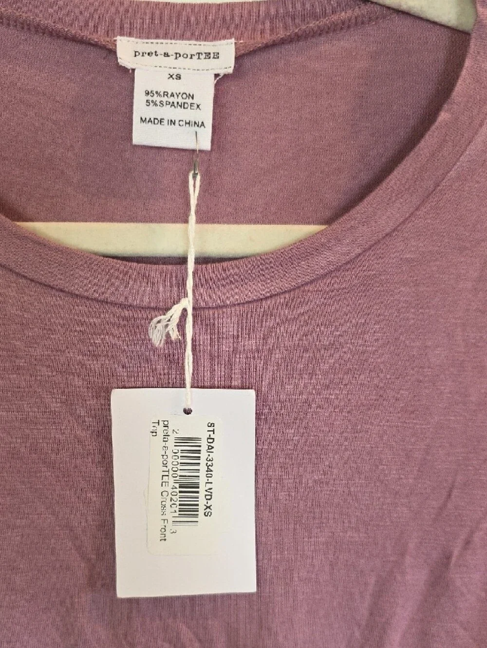 fun 2 fun Striped Black & White and Mauve Tops - Women's Lot - Picture 3 of 9